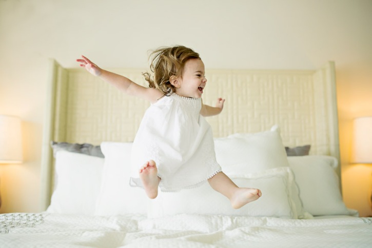 jumping on the bed